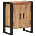  Szafka na buty Czarna 30x30x40 cm Lite drewno akacjowe i stal