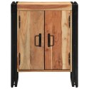  Szafka na buty Czarna 30x30x40 cm Lite drewno akacjowe i stal