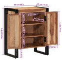  Szafka na buty Czarna 30x30x40 cm Lite drewno akacjowe i stal