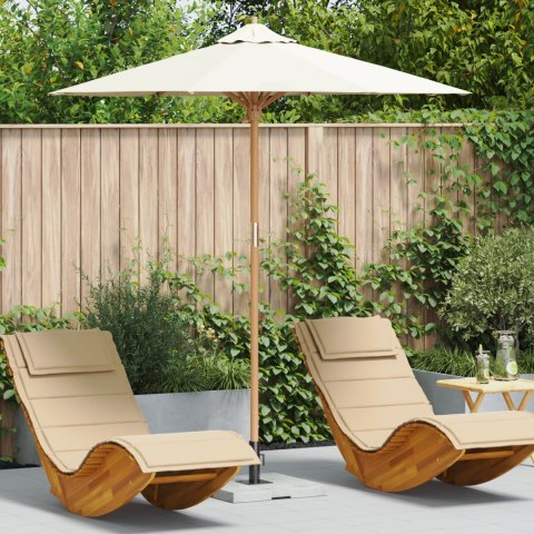 Parasol Ogrodowy vidaXL Kremowy 217x230 cm z Bambusa
