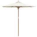 Parasol Ogrodowy vidaXL Kremowy 217x230 cm z Bambusa
