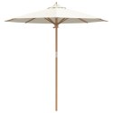 Parasol Ogrodowy vidaXL Kremowy 217x230 cm z Bambusa