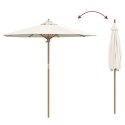 Parasol Ogrodowy vidaXL Kremowy 217x230 cm z Bambusa