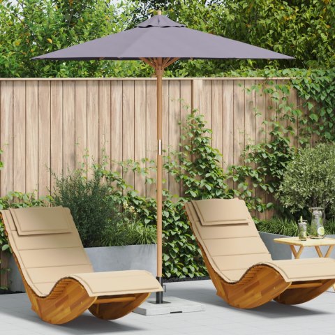  Ciemnoszary parasol ogrodowy 217x230 cm z bambusa