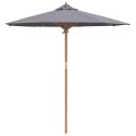  Ciemnoszary parasol ogrodowy 217x230 cm z bambusa
