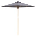  Ciemnoszary parasol ogrodowy 217x230 cm z bambusa