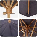  Ciemnoszary parasol ogrodowy 217x230 cm z bambusa