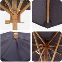  Parasol Ogrodowy Ciemnoszary 180x230 cm z Bambusa