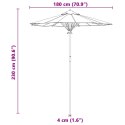  Parasol Ogrodowy Ciemnoszary 180x230 cm z Bambusa