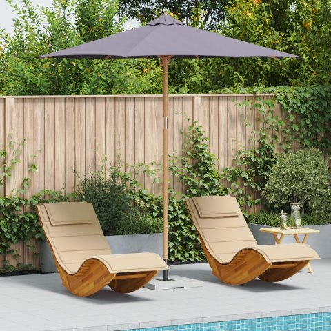  Parasol Ogrodowy Ciemnoszary 270x260 cm z Bambusa