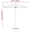  Parasol Ogrodowy Kremowy 270x260 cm Bamboo