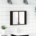Lustro do łazienki LED vidaXL z szafką w czarnym dębie 60x12x45 cm z materiału drewnopochodnego
