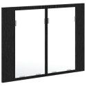 Lustro do łazienki LED vidaXL z szafką w czarnym dębie 60x12x45 cm z materiału drewnopochodnego