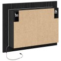 Lustro do łazienki LED vidaXL z szafką w czarnym dębie 60x12x45 cm z materiału drewnopochodnego