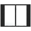 Lustro do łazienki LED vidaXL z szafką w czarnym dębie 60x12x45 cm z materiału drewnopochodnego