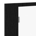 Lustro do łazienki LED vidaXL z szafką w czarnym dębie 60x12x45 cm z materiału drewnopochodnego