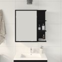 Szafka z lustrem do łazienki vidaXL Czarny Dąb 62,5x20,5x64cm Z materiałów drewnopochodnych