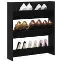  Szafka na buty w kolorze czarnego dębu 80x18x90 cm z drewna kompozytowego