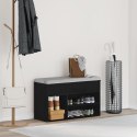 Ławka do przedpokoju vidaXL Czarny Dąb 60x30x45 cm z drewna inżynieryjnego