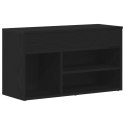 Ławka do przedpokoju vidaXL Czarny Dąb 60x30x45 cm z drewna inżynieryjnego