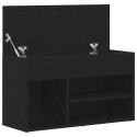 Ławka do przedpokoju vidaXL Czarny Dąb 60x30x45 cm z drewna inżynieryjnego