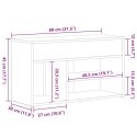 Ławka do przedpokoju vidaXL Czarny Dąb 60x30x45 cm z drewna inżynieryjnego