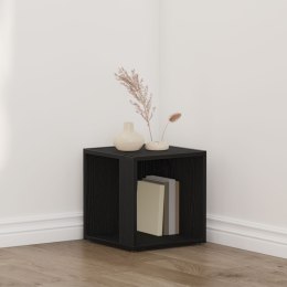 Stolik boczny vidaXL Czarny Dąb 33x33x34,5 cm Zrobione z drewna kompozytowego