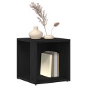 Stolik boczny vidaXL Czarny Dąb 33x33x34,5 cm Zrobione z drewna kompozytowego