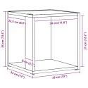 Stolik boczny vidaXL Czarny Dąb 33x33x34,5 cm Zrobione z drewna kompozytowego