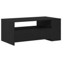 Stolik kawowy vidaXL Czarny Dąb 102x55x43,5 cm Wykonany z Drewna Inżynieryjnego