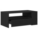 Stolik kawowy vidaXL Czarny Dąb 102x55x43,5 cm Wykonany z Drewna Inżynieryjnego