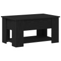 Stolik kawowy vidaXL z czarnego dębu 79x49x41 cm z drewna inżynieryjnego