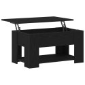 Stolik kawowy vidaXL z czarnego dębu 79x49x41 cm z drewna inżynieryjnego