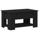 Stolik kawowy vidaXL z czarnego dębu 79x49x41 cm z drewna inżynieryjnego