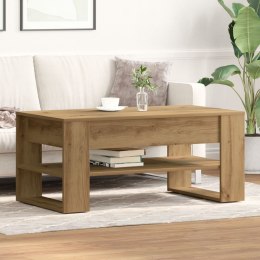 Stolik kawowy vidaXL z dębu artisan 102x55x45 cm z drewna inżynieryjnego