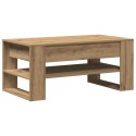 Stolik kawowy vidaXL z dębu artisan 102x55x45 cm z drewna inżynieryjnego