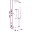 Szafka Łazienkowa vidaXL Czarny Dąb 30x30x190 cm Z Drewna Technicznego