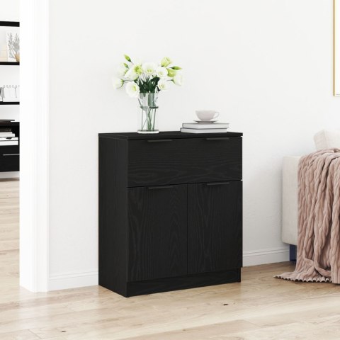 Szafka boczna vidaXL z czarnego dębu 60x30x70 cm z materiału drewnopochodnego