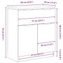 Szafka boczna vidaXL z czarnego dębu 60x30x70 cm z materiału drewnopochodnego