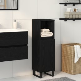 Szafka łazienkowa vidaXL Czarny Dąb 30x30x100 cm Materiał drewnopochodny