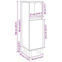 Szafka łazienkowa vidaXL Czarny Dąb 30x30x100 cm Materiał drewnopochodny