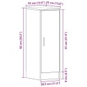 Szafka na buty vidaXL Czarny Dąb 32x35x92 cm Z materiału drewnopochodnego