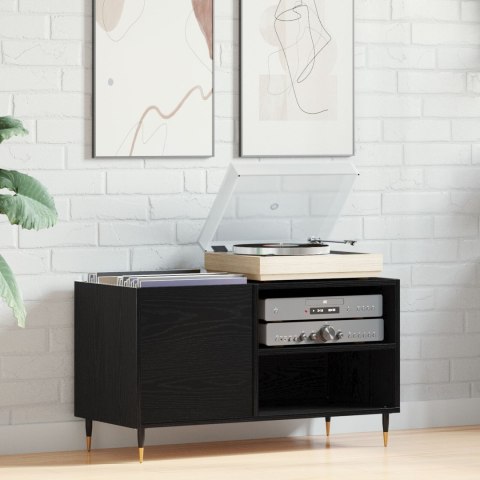 Szafka na płyty vidaXL Czarny Dąb 84,5x38x48 cm Materiał drewnopochodny