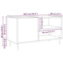 Szafka na płyty vidaXL Czarny Dąb 84,5x38x48 cm Materiał drewnopochodny