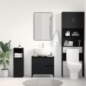 Szafka pod zlew vidaXL, Czarny Dąb, 65x33x60 cm, z materiału drewnopochodnego