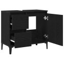 Szafka pod zlew vidaXL, Czarny Dąb, 65x33x60 cm, z materiału drewnopochodnego