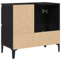 Szafka pod zlew vidaXL, Czarny Dąb, 65x33x60 cm, z materiału drewnopochodnego
