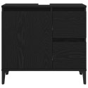 Szafka pod zlew vidaXL, Czarny Dąb, 65x33x60 cm, z materiału drewnopochodnego