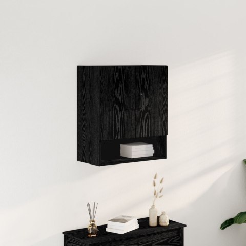 Szafka ścienna vidaXL Czarny Dąb 60x30x70 cm Materiał z drewna