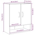 Szafka ścienna vidaXL Czarny Dąb 60x30x70 cm Materiał z drewna